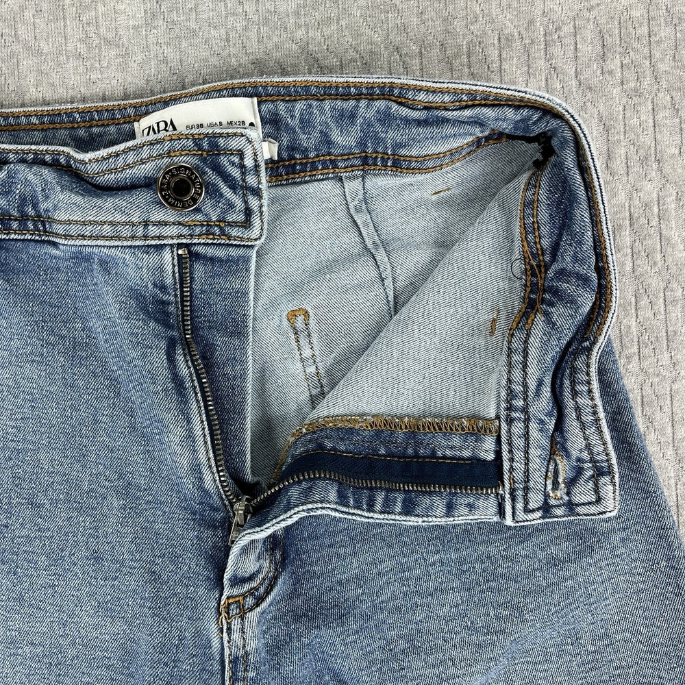 Zara Blue Flare & Wide Leg Jeans - Picture 9 of 9